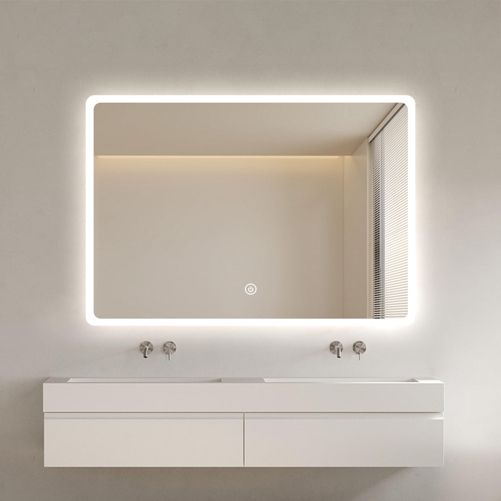 Badkamerspiegel met LED Verlichting 100 cm met Zijverlichting Duo Ambiance met Verwarming Anti Condens