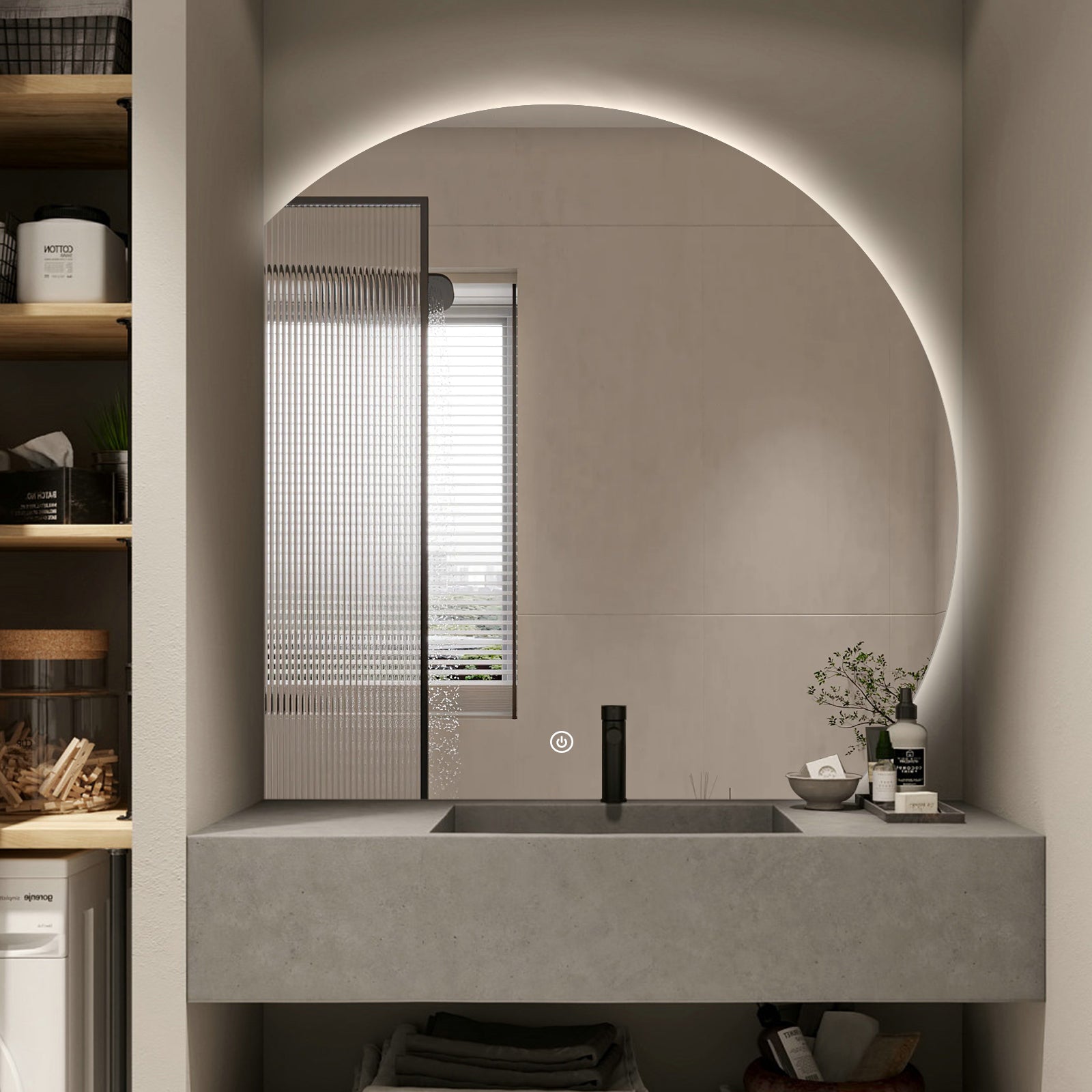 Ronde Badkamerspiegel 80cm LED