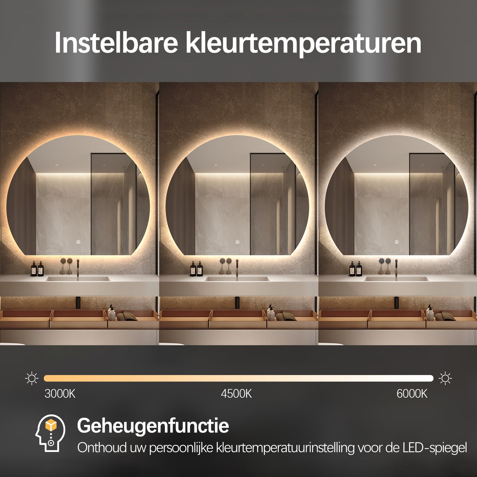 LISA Led-badkamerspiegel met verlichting, 80 x 60 cm, grote badkamerspiegel met touch, dimbaar, warm wit/koud wit licht, anti-condens, wandspiegel voor badkamer, toilet, hal, met stopcontact LISA Led-badkamerspiegel met verlichting, 80 x 60 cm, grote badkamerspiegel met touch, dimbaar, warm wit/koud wit licht, anti-condens, wandspiegel voor badkamer, toilet, hal, met stopcontact
